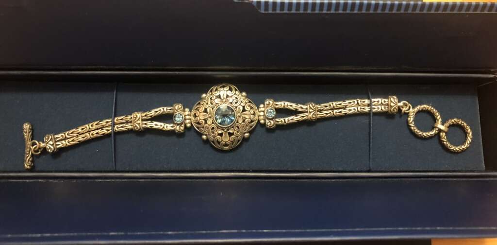Sterling Silver And London Blue Topaz Bracelet