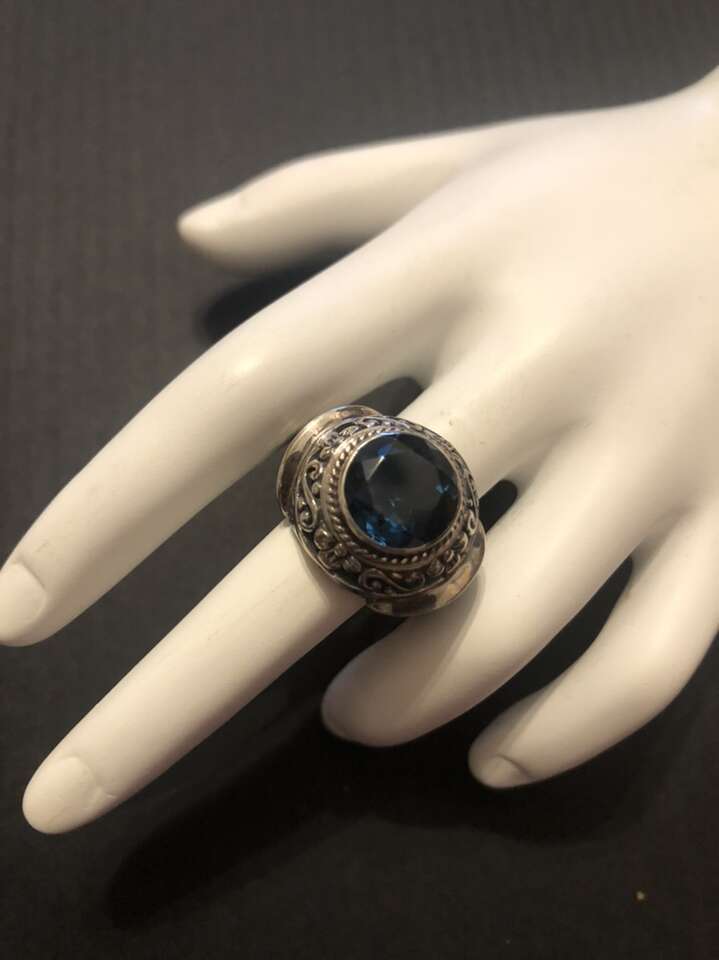 Sterling Silver And London Blue Topaz Ring