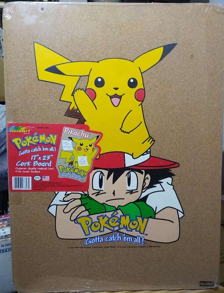 Ash Ketchum And Pikachu Pokemon Cork Board