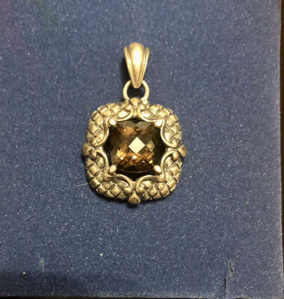 Sterling Silver Pendant With Smoky Quartz