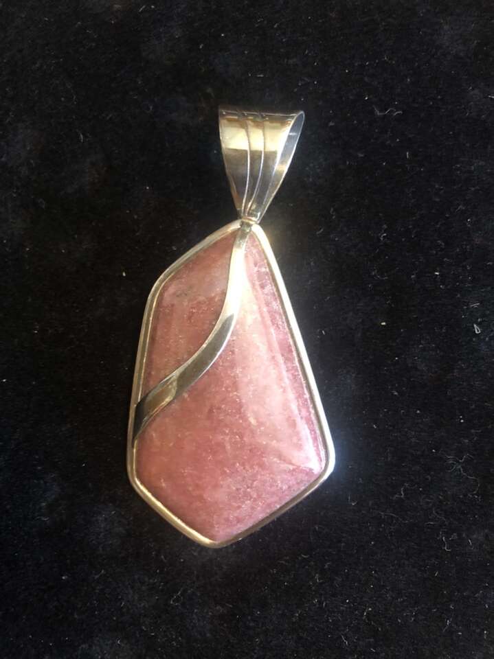 Jay King Sterling Silver And Rhodonite Pendant
