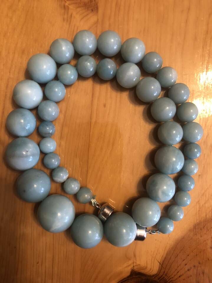 Round Beaded Natural Amazonite Necklace