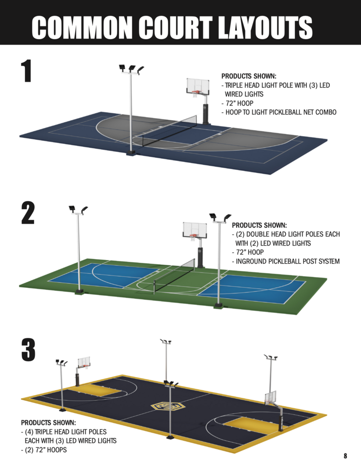 Dominator Adjustable & Inground Basketball Hoops 72"