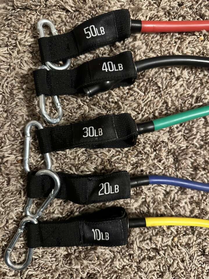 Workout Fitness Resistance Bands 11 Piece Set