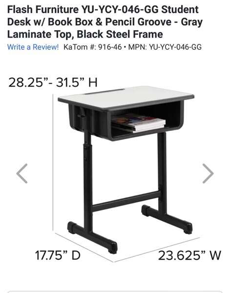 Brand New Student Desk Steel Frame UNOPENED