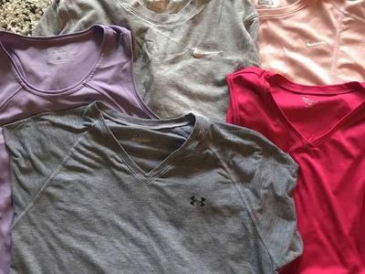 Name Brands Running Gym Shirts Tanks Shorts Size M