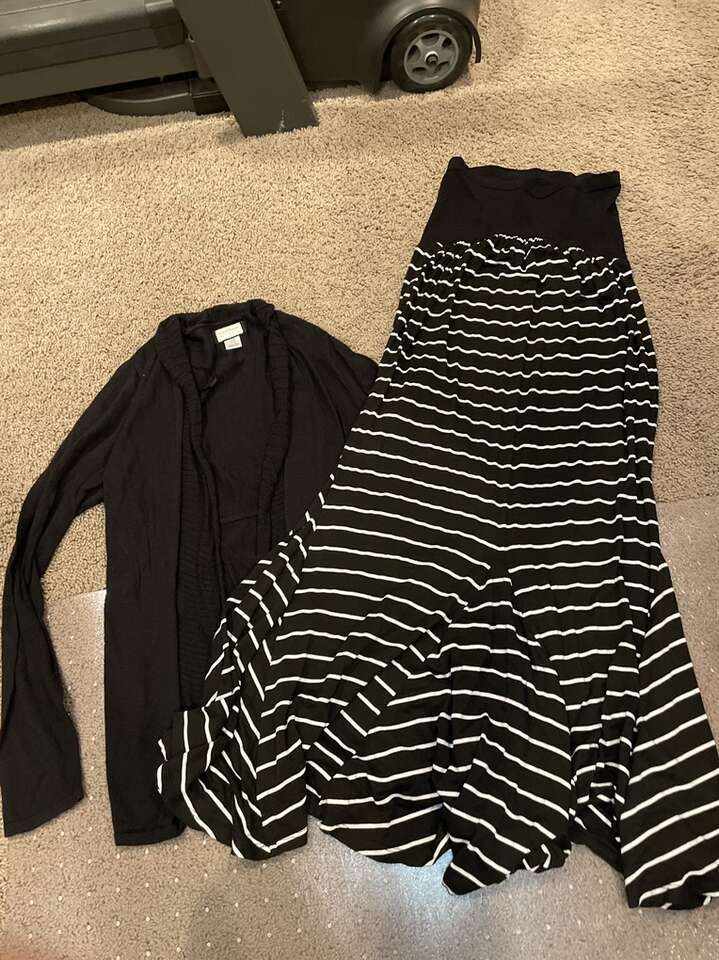 Motherhood Maternity Skirt, Cardigan Size M