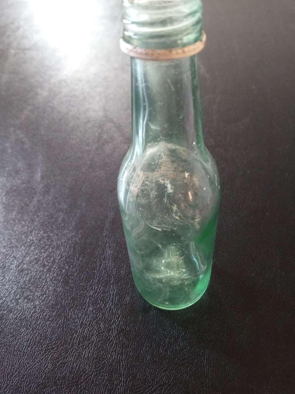 Mini bottle green glass