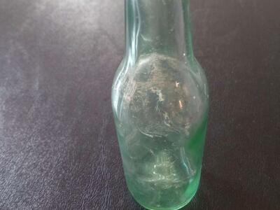 Mini bottle green glass