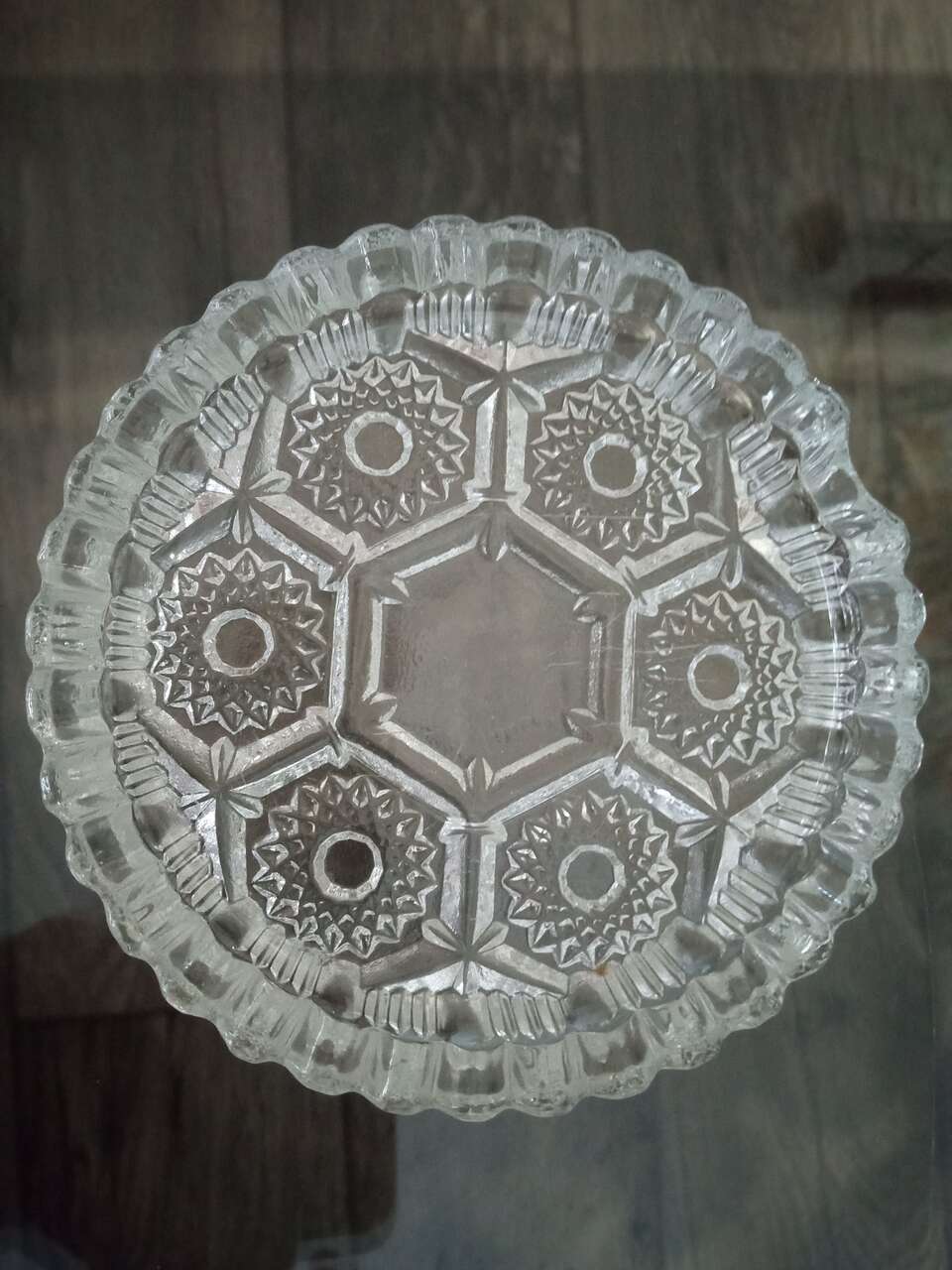 Vintage Italian crystal dish or ashtray