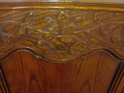 Luxury brand Baker furniture 4piece king bedroom set Louis XV French provincial Burl tops solid oak made in the USA