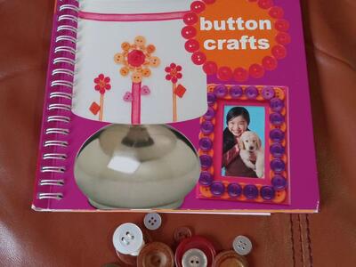 American girl button craft book with vintage buttons