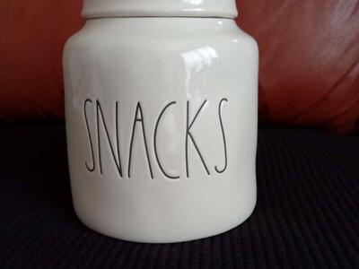 Rae Dunn artisan stoneware snack canister cookie jar storage jar