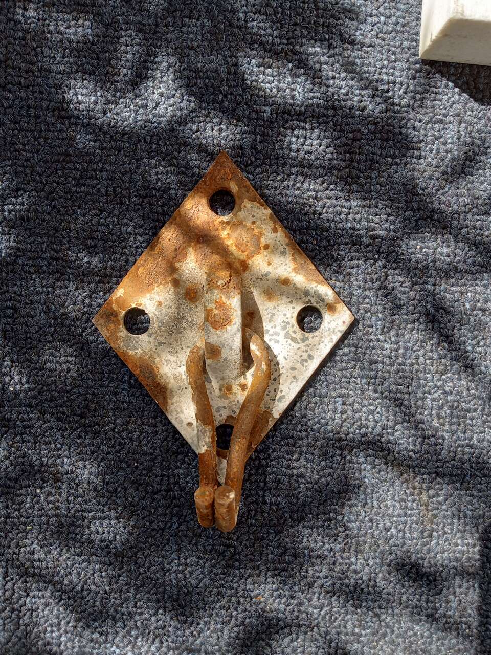 Old iron diamond wall hook