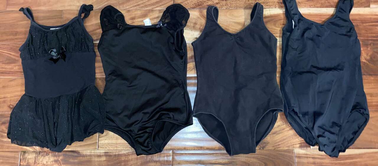 Girls Size 8/10 Dance Black Leo’s