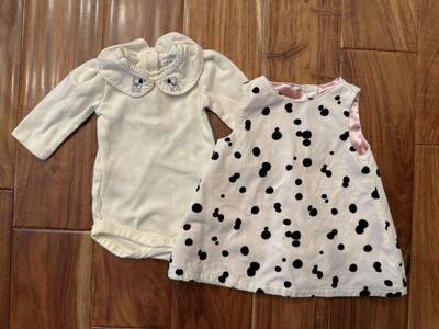 Baby Girl Size 0-3 Months Dalmatian dress