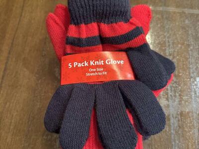 New 5 Pack of Kids Gloves