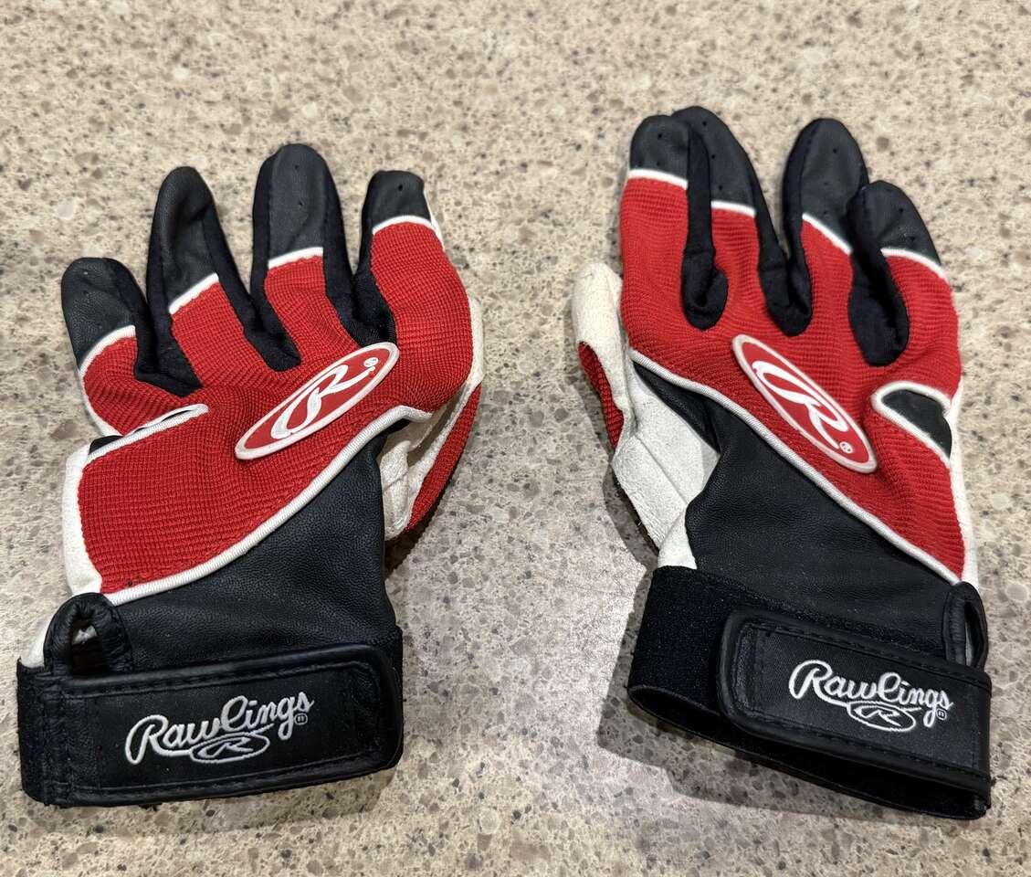 Kids Rawlings Batting Gloves Size Youth Large