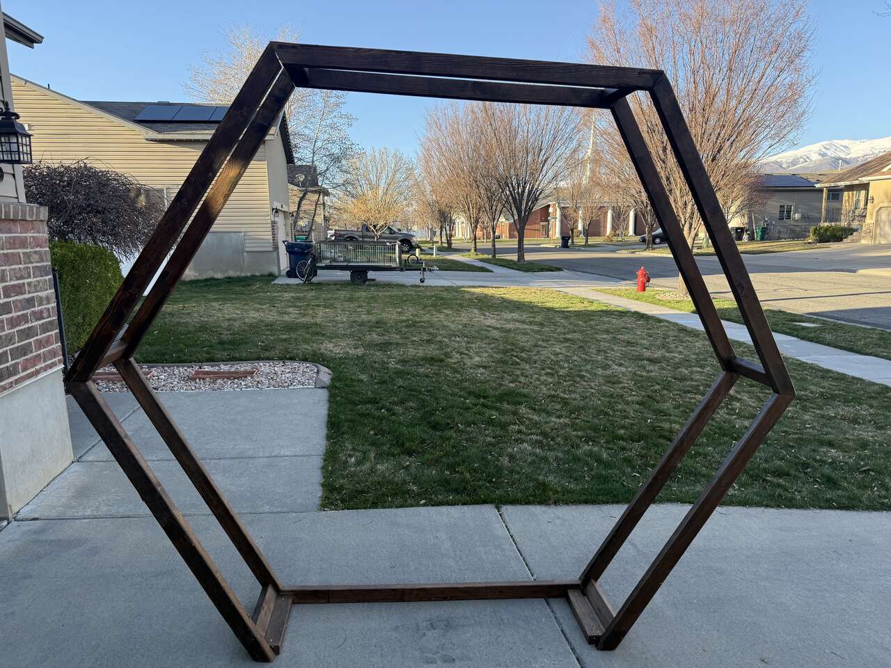 Dark Wooden Hexagon for a wedding or any event