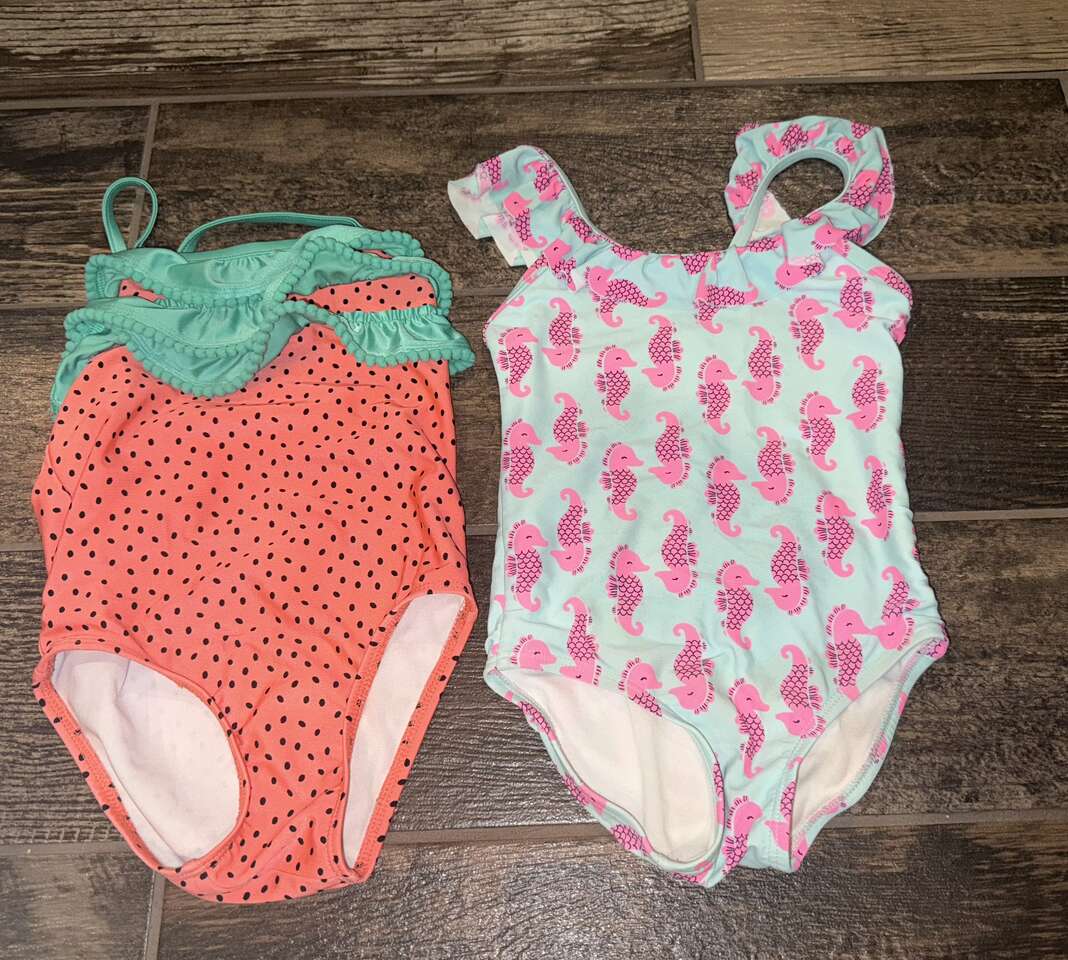 Two Girls Size 4 Swimsuits