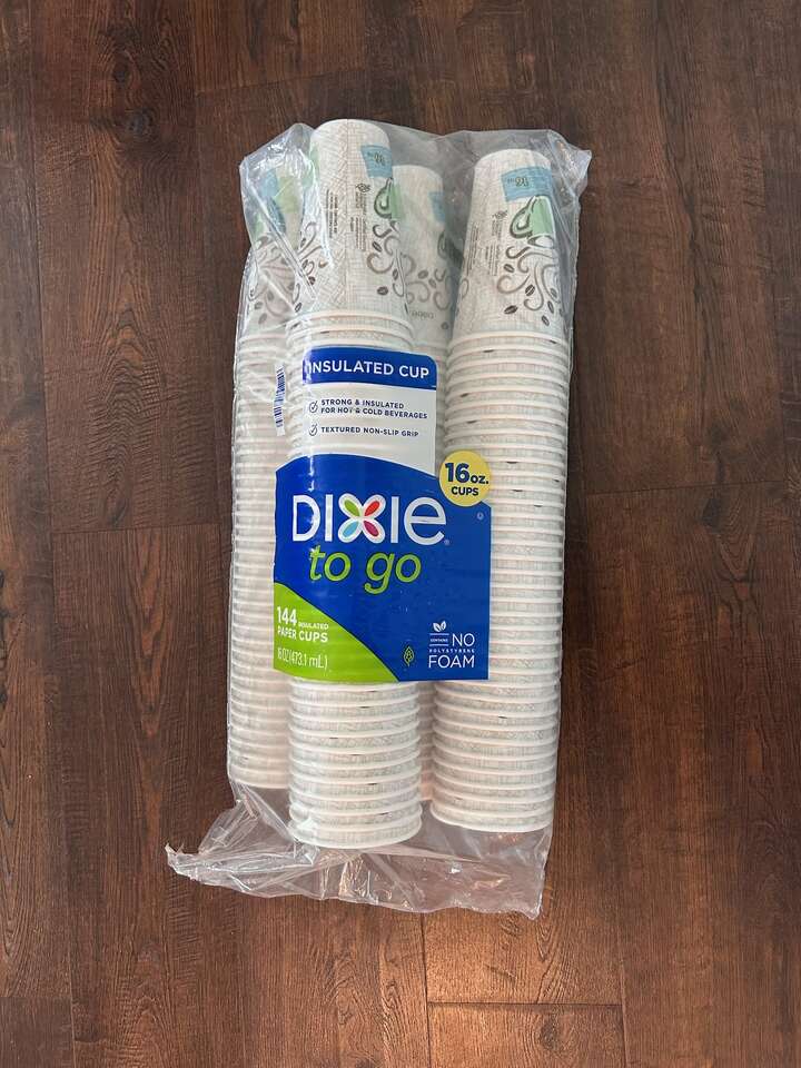 Dixie Insulated Paper Coffee Cups, 144/ pack, 16 oz