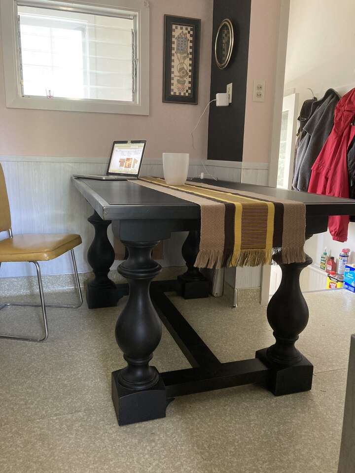 Black Trestle Table