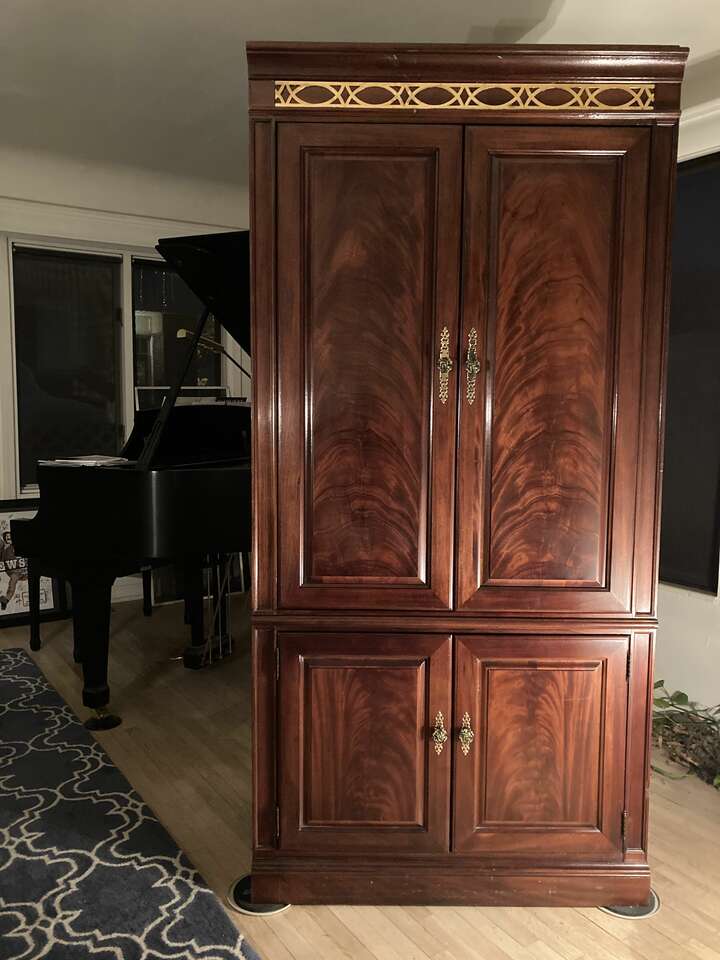 Flame Mahogany Entertainment Center