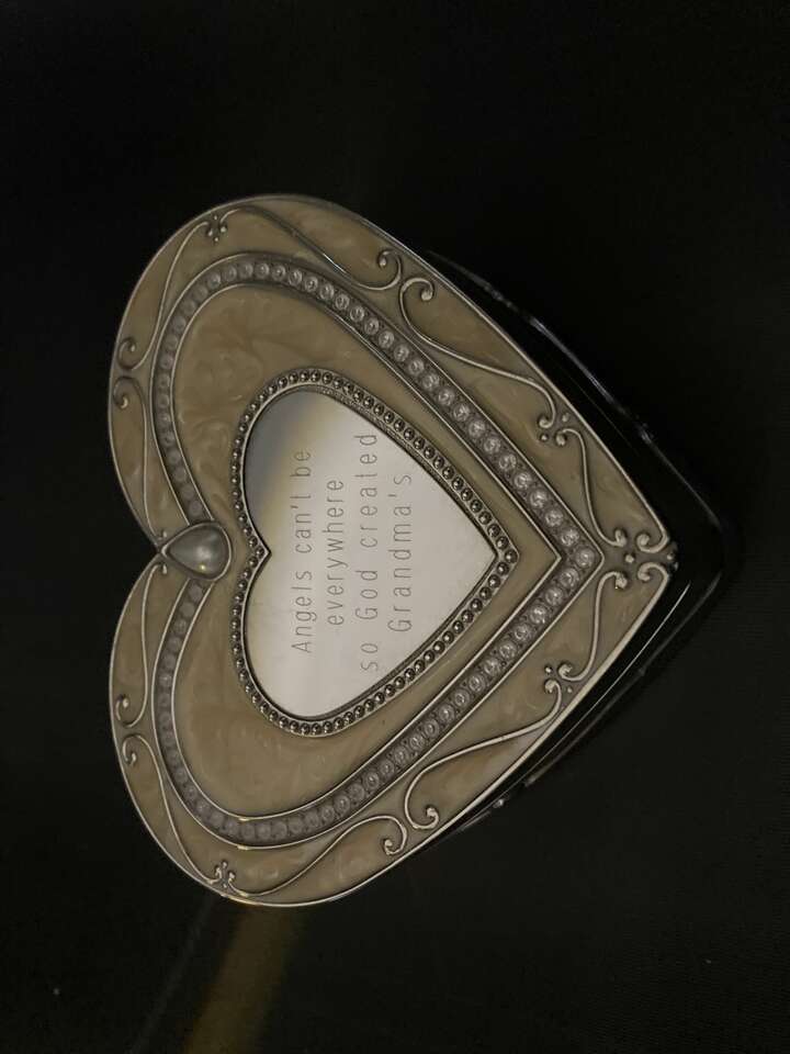 Silver Heart Shaped Box