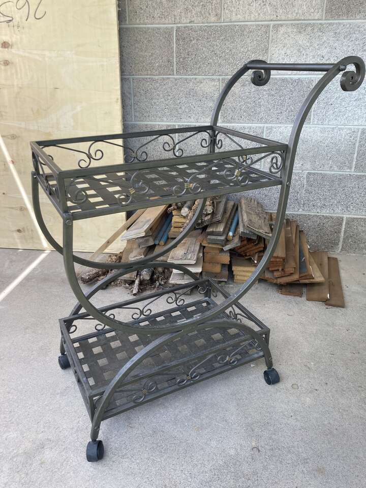 2- Tier Flower Cart With Moving Wheels