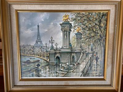 Jacques Chardon Paris Pont Alexander III et Tour Eiffel Limited Edition Print