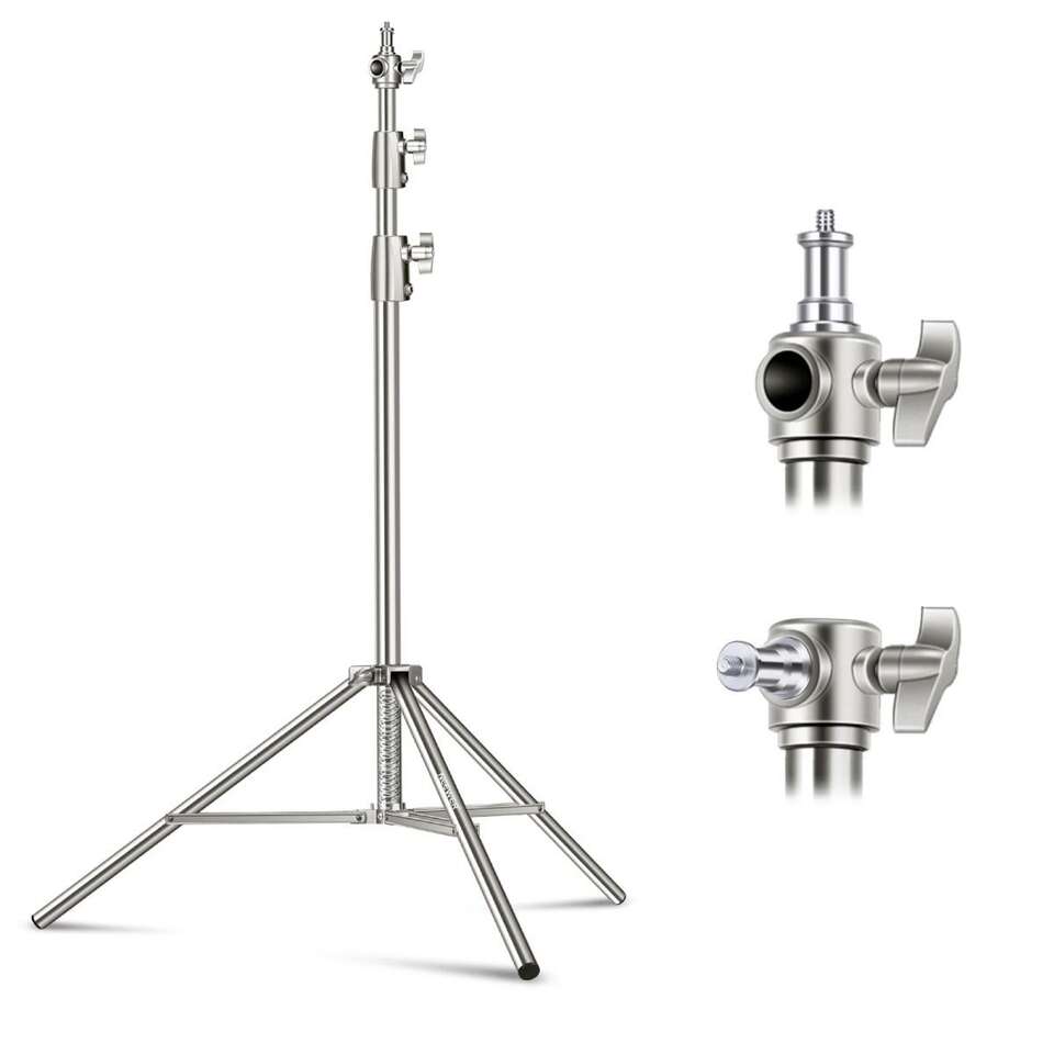 NEEWER 260CM 102" SPRING CUSHIONED STAINLESS STEEL PHOTOGRAPHY LIGHT STAND
