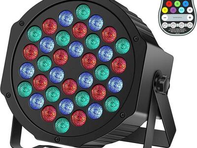 LOT OF 4 U'KING 36 RGB LED RECHARGEABLE STAGE PAR WIRELESS LIGHTS DMX OR REMOTE CONTROL