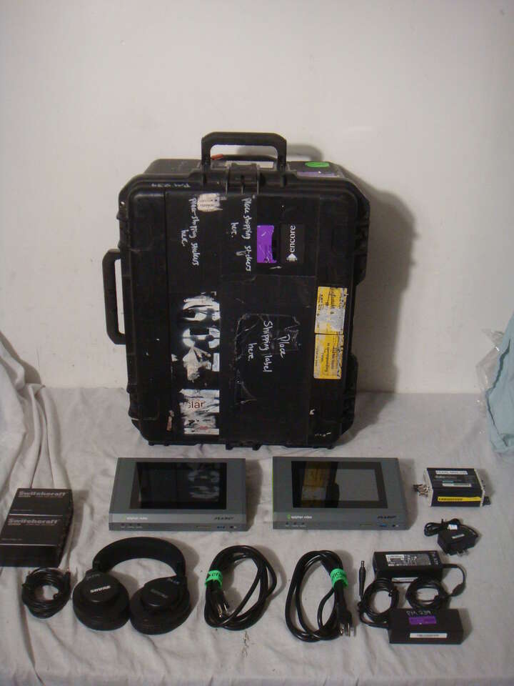 DUAL EPIPHAN PEARL MINI ESP1440 LIVE VIDEO PRODUCTION SYSTEM W CASE, MIC SPLITTER, HEADPHONES +!