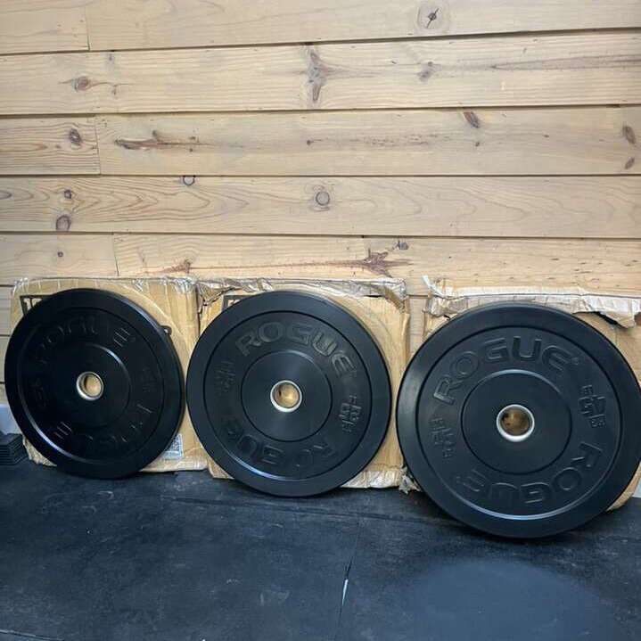 New Rogue 160lb Bumper Plate Set Weight Plates  HG