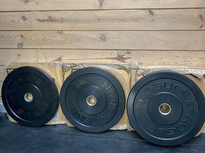 New Rogue 160lb Bumper Plate Set Weight Plates HG