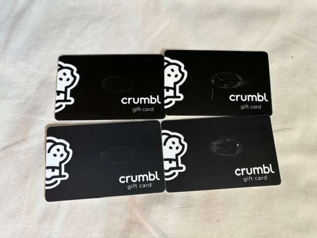Four (4) $15 Crumbl Gift Cards $60 (total) for $45