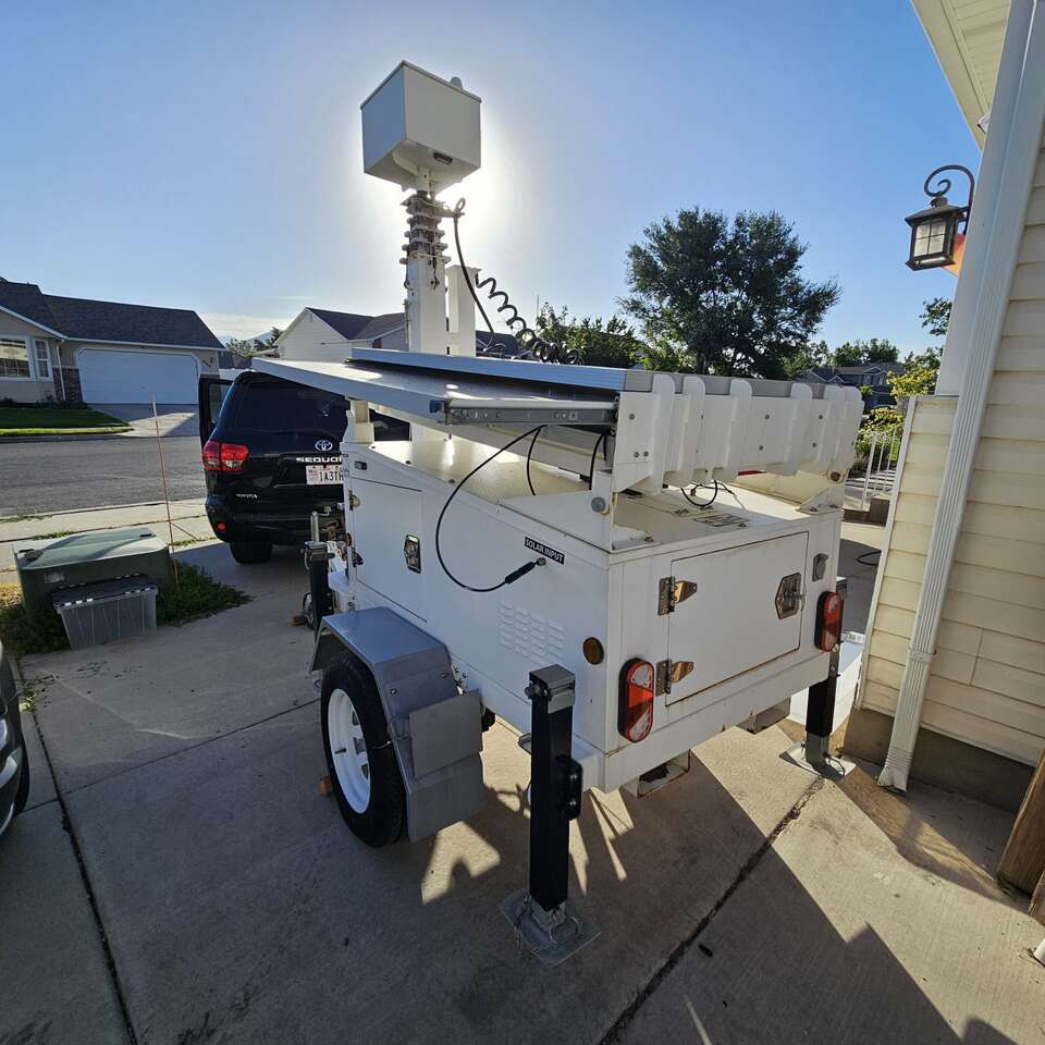 Solar Surveillance Security Camera Trailer