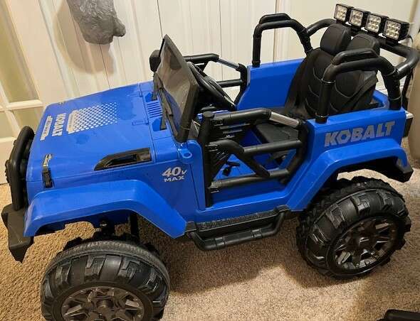 40 Volt Kobalt Blue Jeep for Kids Toys