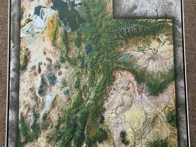 Outlook Maps State of Utah Wall Map 48x64