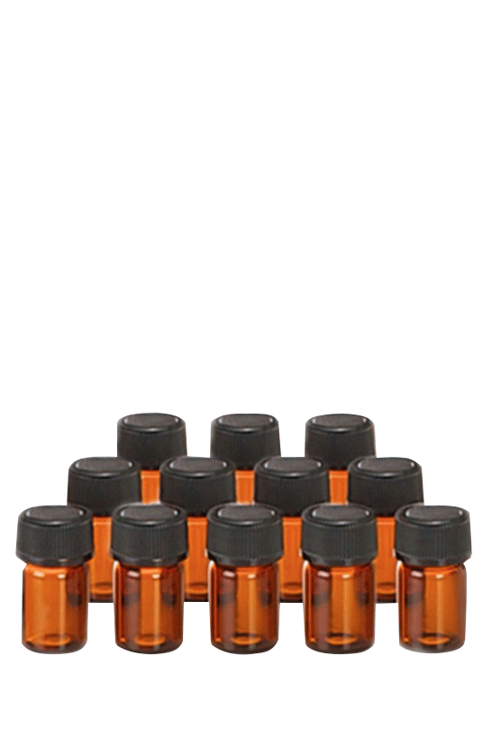 1/4 Dram (1.5 ml) Amber Vials(144-Pack) - New w/Caps and Orifice Reducers