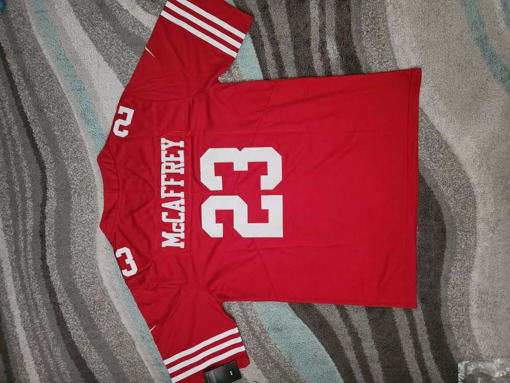 Christian Mccaffrey 49ers Red Jersey Sizes S-XXL