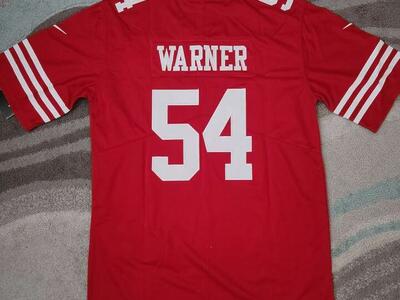 FRED WARNER 49ERS SUPERBOWL JERSEY SIZES S-XXXL