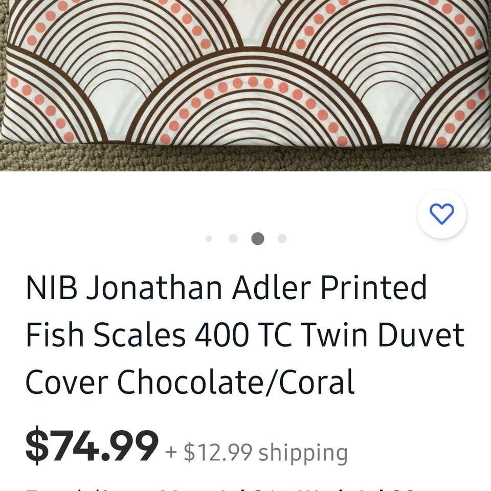 2 NEW Matching Johnathan Adler Twin DUVET Covers