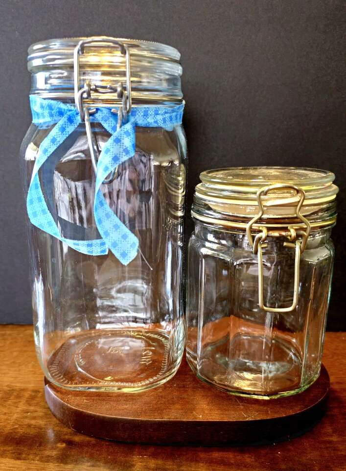 Vntg Fido Italian 9"/Lindon Springs Farms 6" Jars