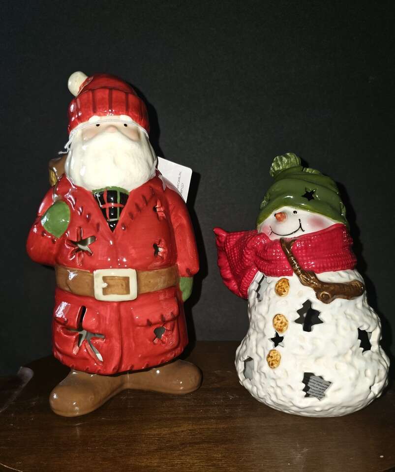 NEW, Hallmark Santa & Frosty Tea Candle Lights