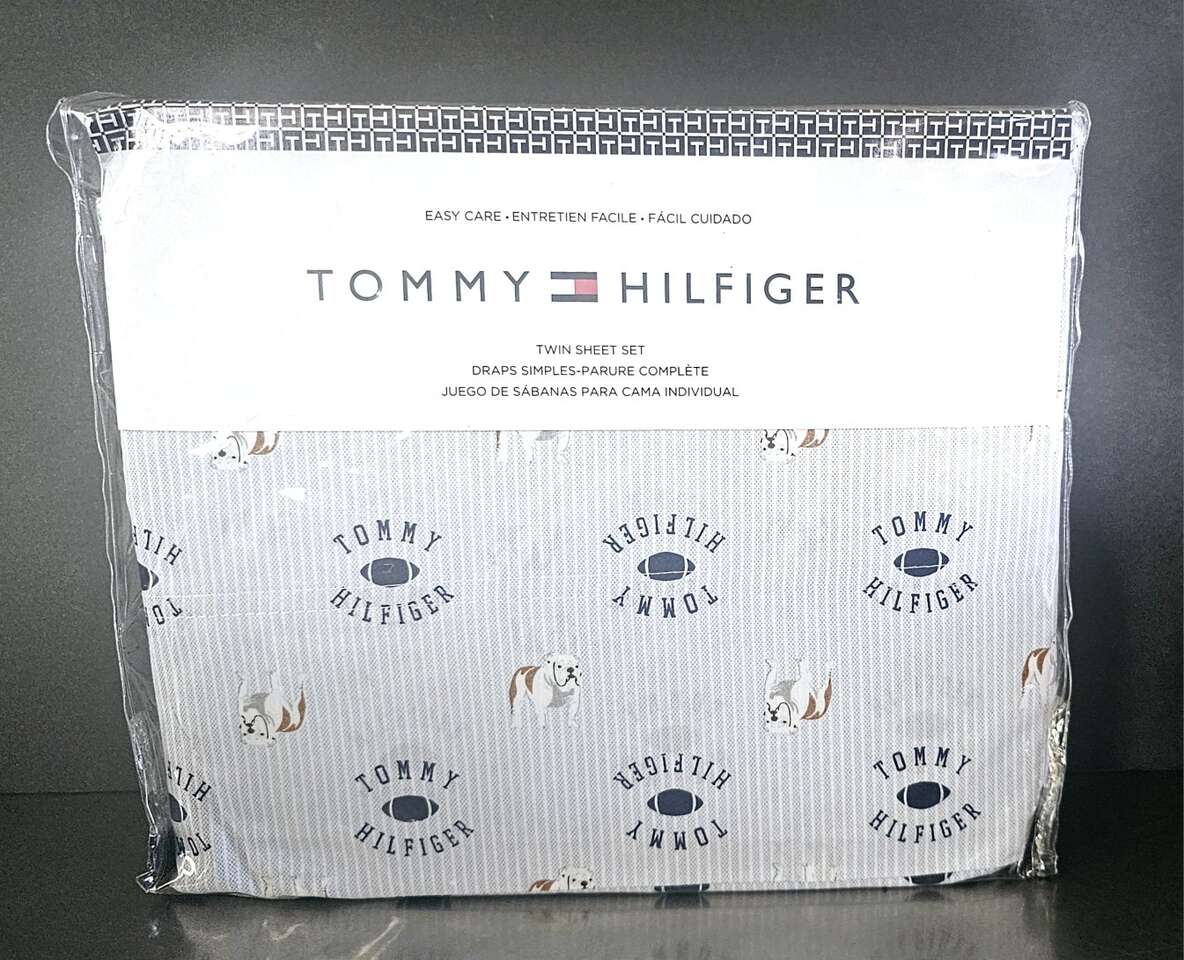 NEW, BULLDOG, Twin Sheet set TOMMY HILFIGER