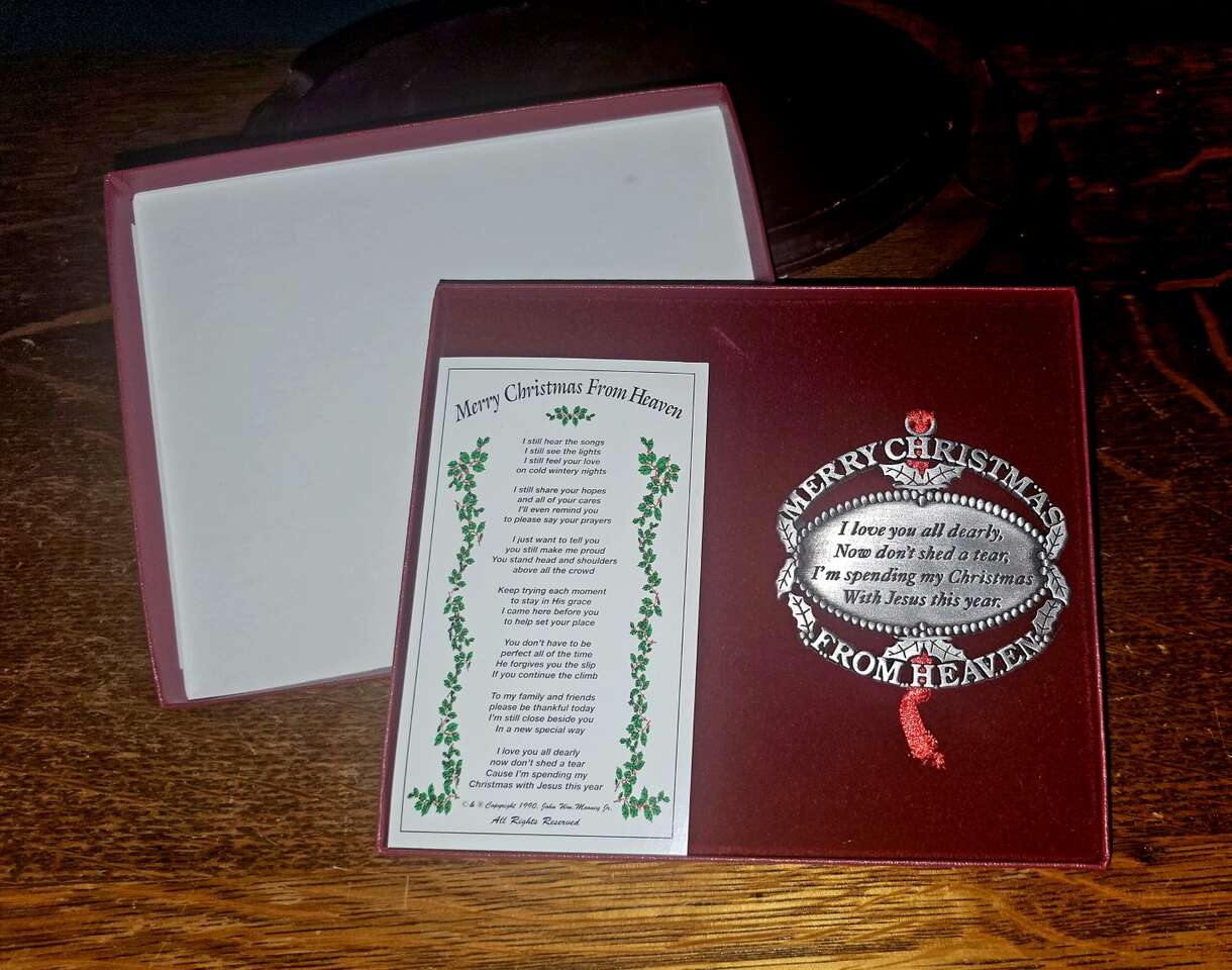 NEW W/ Box Vntg. Heavenly Message From Above Ornam