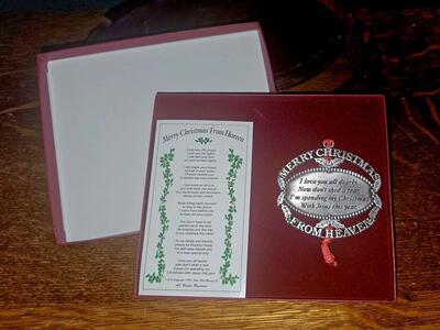 NEW W/ Box Vntg. Heavenly Message From Above Ornam