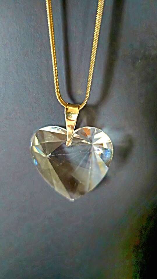 Larger Liz Claiborne Puffed Heart Shaped Necklace