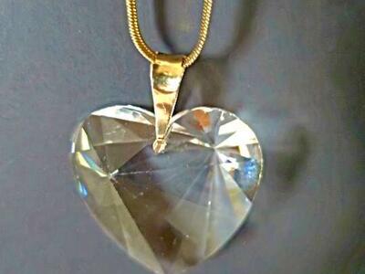 Larger Liz Claiborne Puffed Heart Shaped Necklace